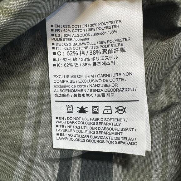 Arc'teryx Brohm Striped Shirt Mens Large Green Gray Short Sleeve Button Up Logo - Picture 6 of 12